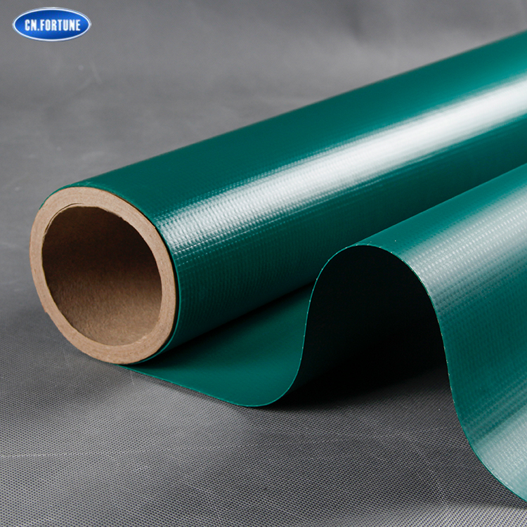 Excellent Quality Good Flexibility PVC Coated Tarpaulin Glossy Green for Truck Cover