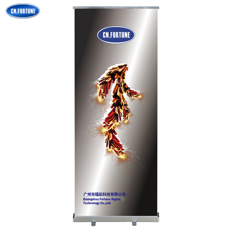Silvery Color Side Cover Display Banner Stand with Wholesale Price