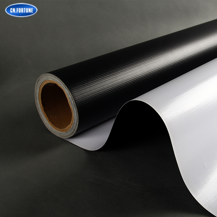 Lowest Price High Quality Poster Materials Glossy Pvc Blockout Black Flex Banner Rolls for trade show