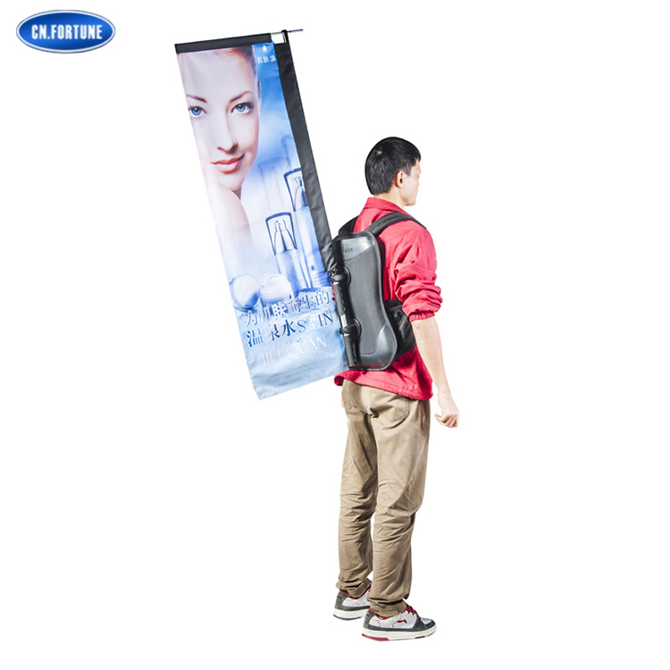 Square Shape Bagpack Flag Pole for Outdoor Advertising