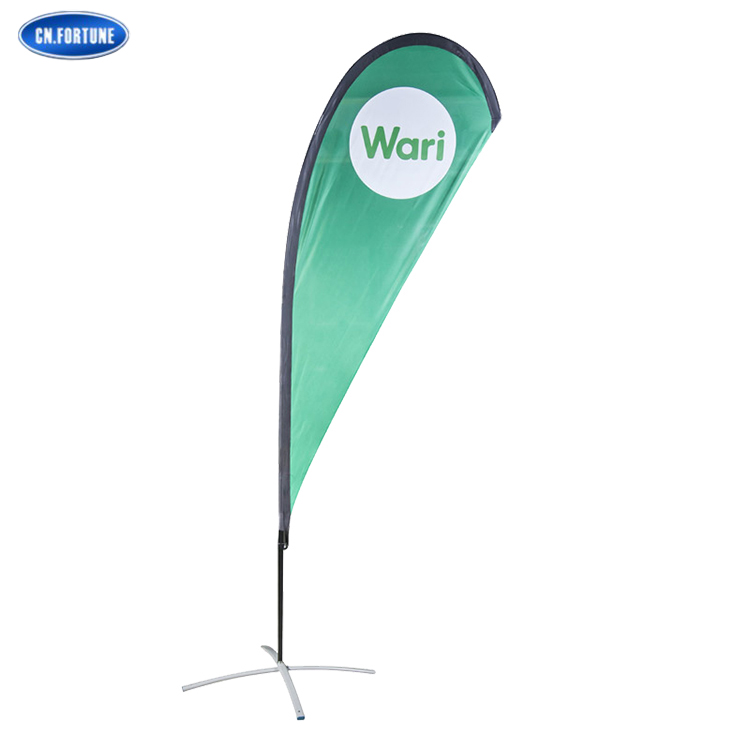 Printing Wholesale Supplier Custom Beach Flags Pole with Polyester Advertising Flying Banner Design Your Own