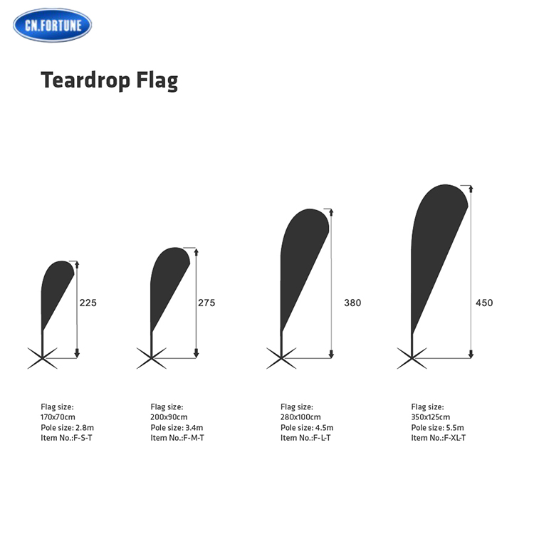 Promotion Polyester Flag The Flagpole Is Decorated Tear Drop Flags And Banners Stand with Telescoping Pole