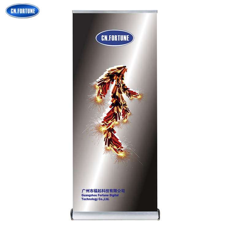 Custom Size Retractable Horizontal Aluminum Roll Up Banner Display Stand for Printing Machine