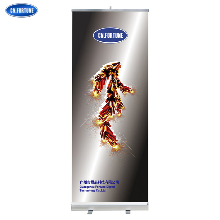Scrolling Roll up Banner Stand Economical Plastic PVC Display Standing